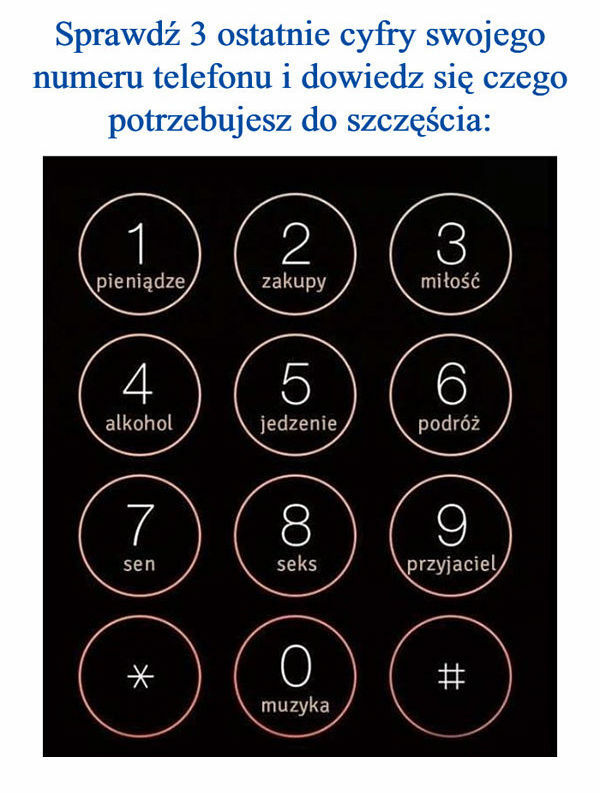 Czego potrzebujesz do szczęścia?