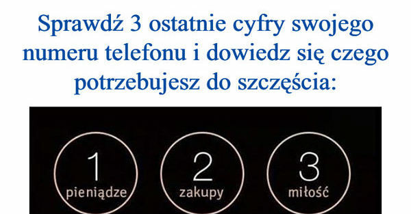Czego potrzebujesz do szczęścia?