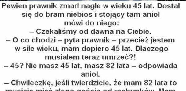 Prawnik trafia do nieba