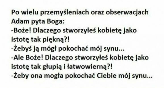 Adam pyta Boga