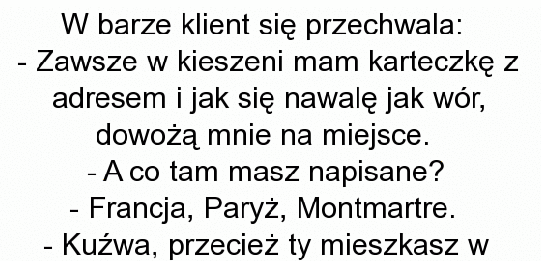 Karteczka z adresem