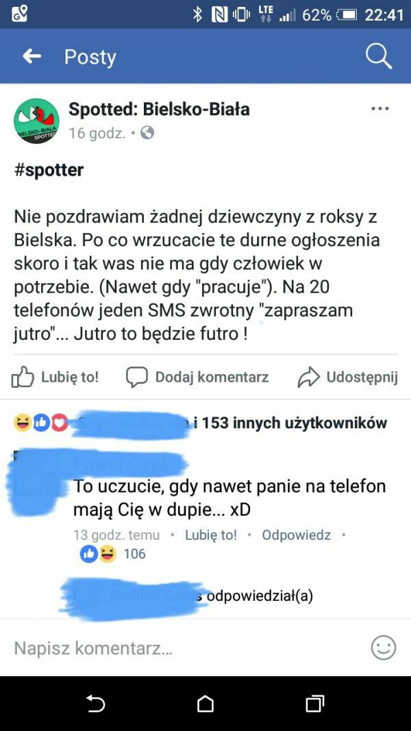 Zażalenie na panie na telefon