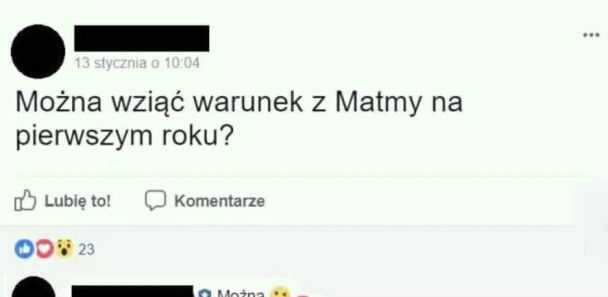 Pytanie od studenta