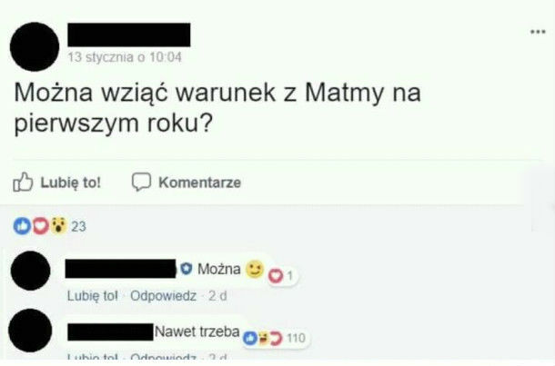 Pytanie od studenta