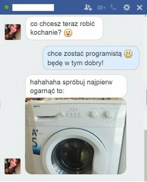 A chciał zostać programistą...