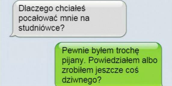 Dziwne zachowanie po alkoholu