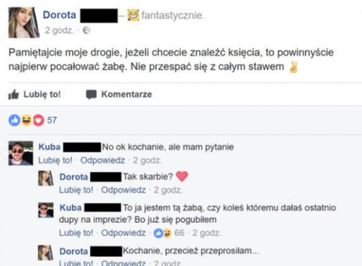 Przecież przeprosiła