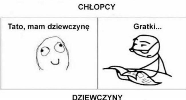Radosna nowina: chłopaki vs dziewczyny