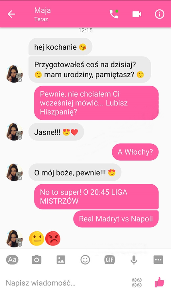 Przygotowany na urodziny ukochanej