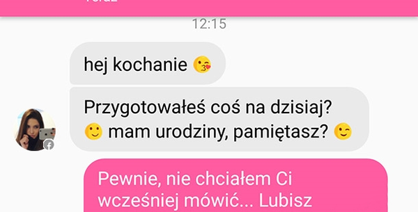 Przygotowany na urodziny ukochanej