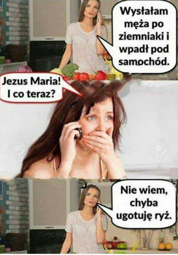 Mąż miał wypadek...