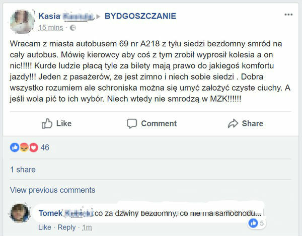 Problem z bezdomnymi
