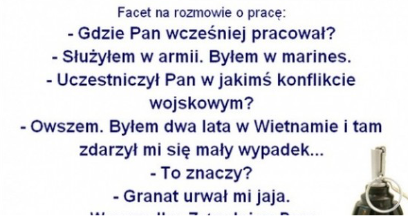 Weteran szuka pracy