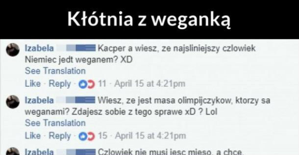 Kłótnia z weganką