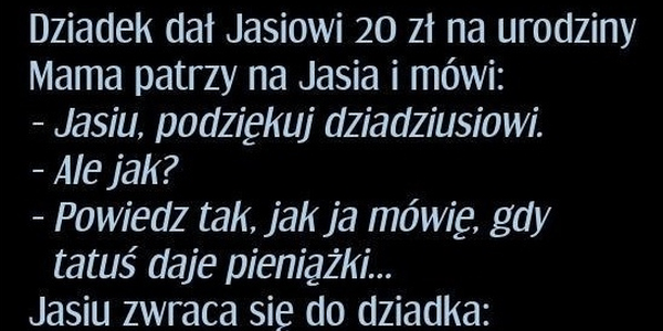 Przykład idzie z góry