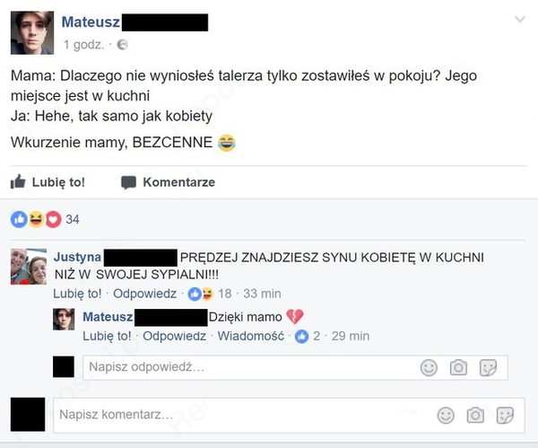 Szybka riposta mamy