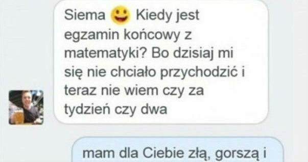 Dostał nauczkę
