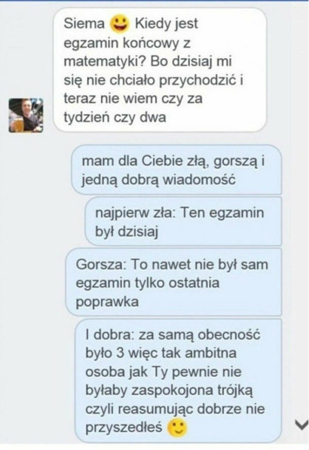 Dostał nauczkę
