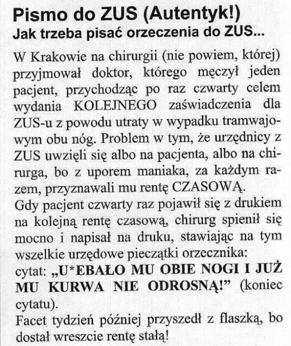 Tak trzeba pisać do ZUS-u