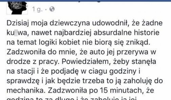 Holowanie samochodu z koleżanką
