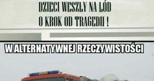 Dzieci weszły na lód 