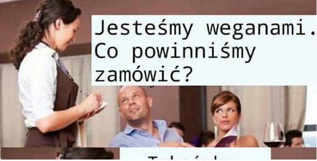Weganie w restauracji 