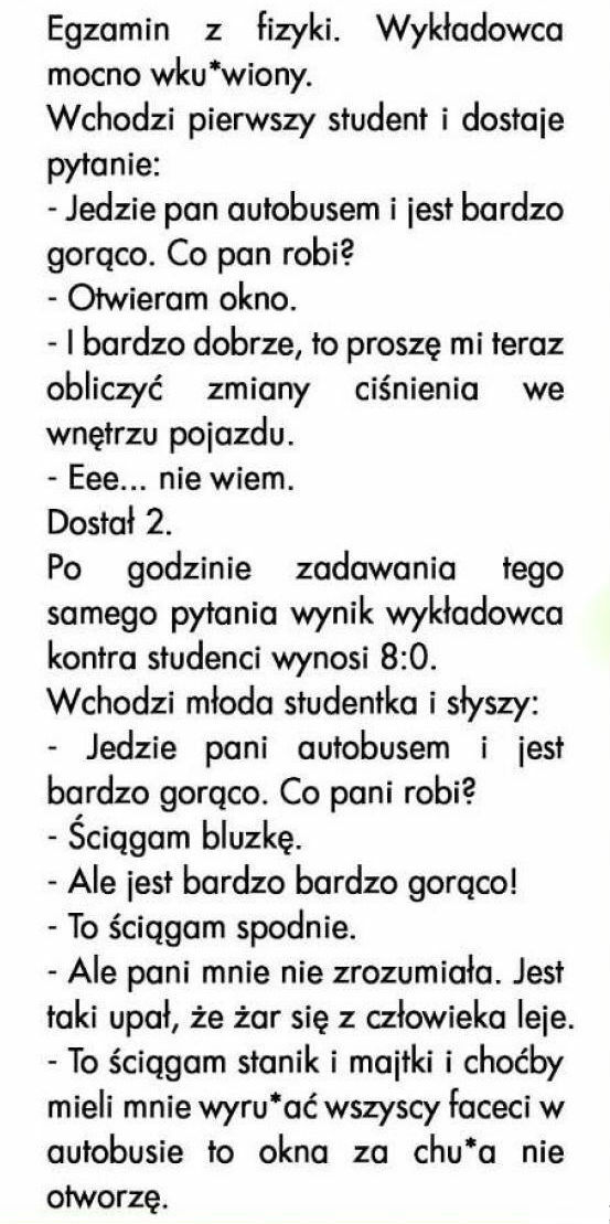 Egzamin z fizyki 