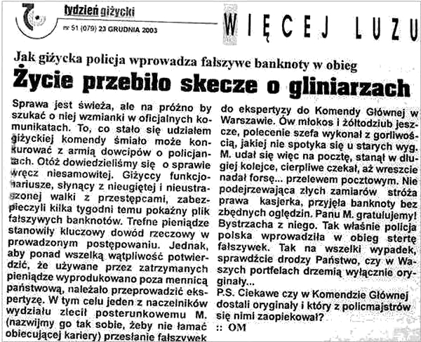 Życie przebiło żarty o gliniarzach  