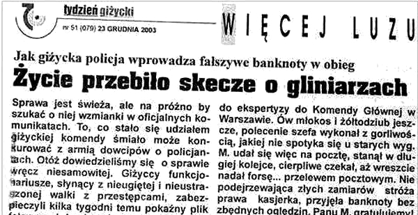 Życie przebiło żarty o gliniarzach  