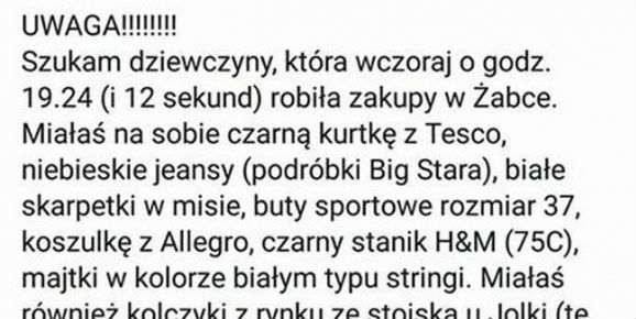Uwaga! Czy ktoś widział tę dziewczynę?