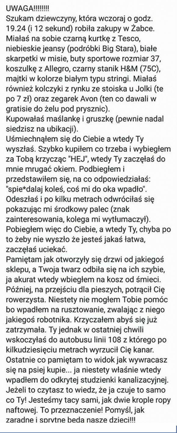 Uwaga! Czy ktoś widział tę dziewczynę?