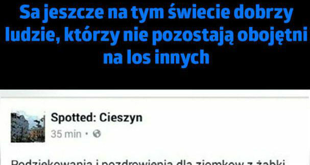 To przywraca wiarę w ludzkość 