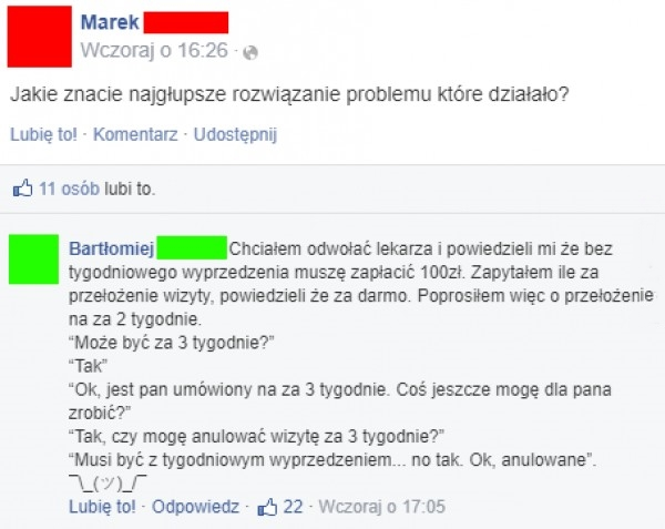 Najgłupsze rozwiązanie problemu 