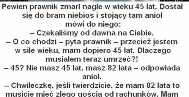 Kiedy prawnik trafia do nieba...