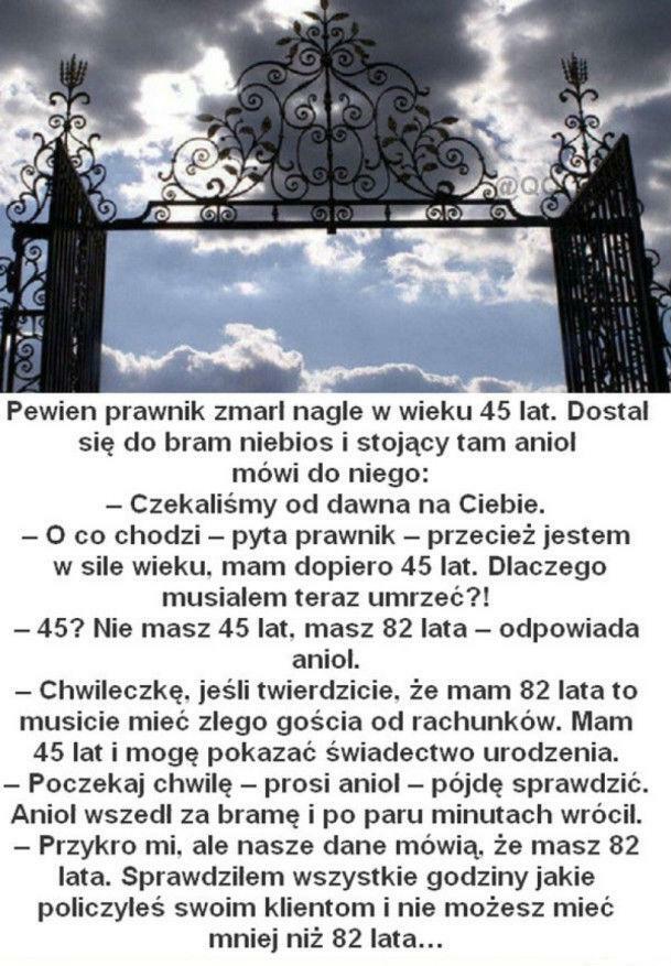 Kiedy prawnik trafia do nieba...