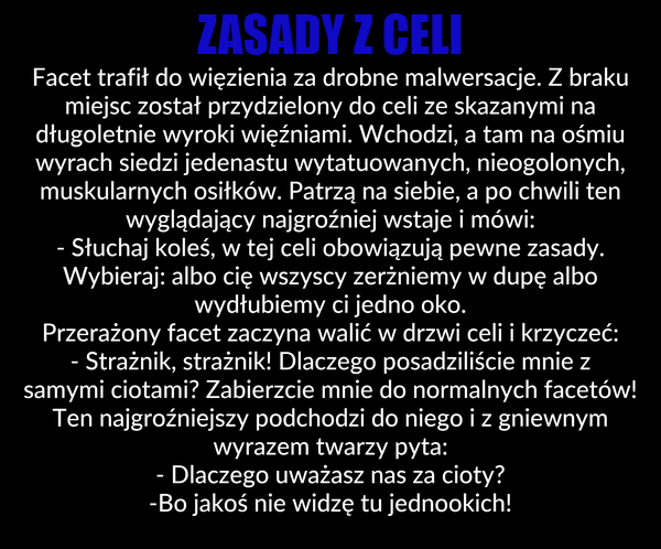 Zasady z celi