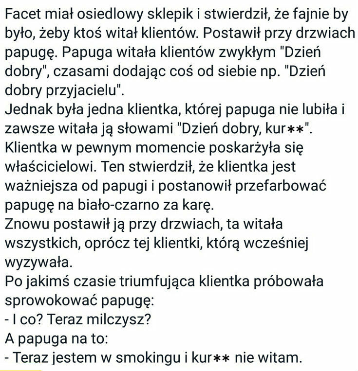 Szczera papuga