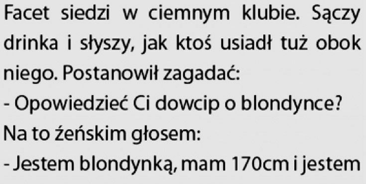 Żart o blondynkach 