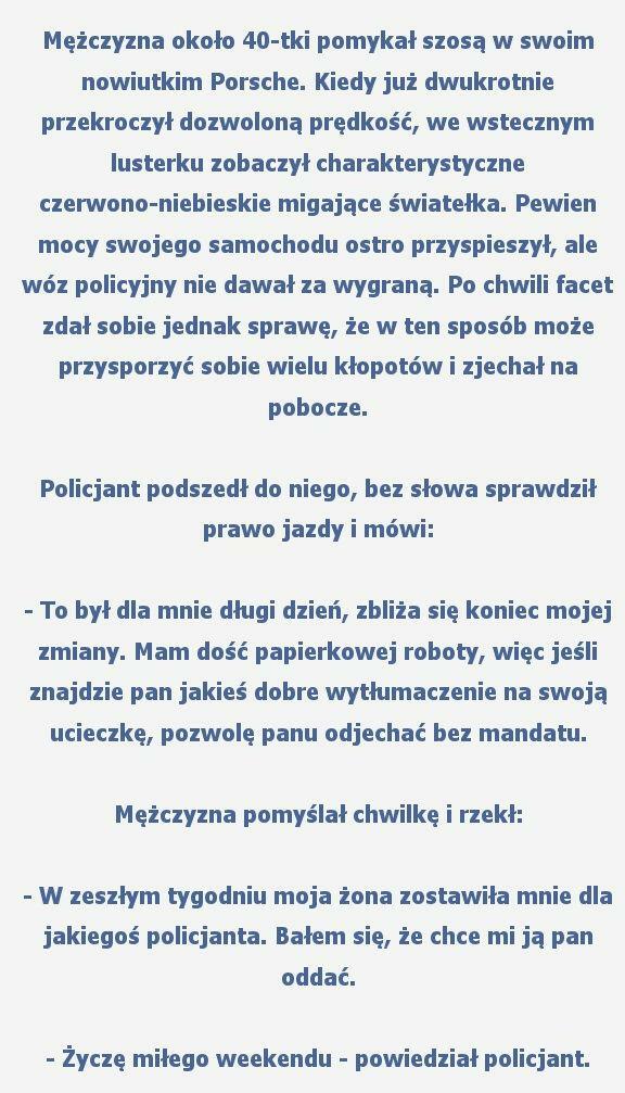 Kiedy mężczyzna ucieka przed policją... 