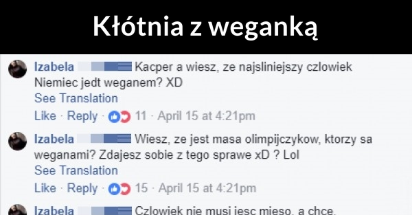Kłótnia z weganką 