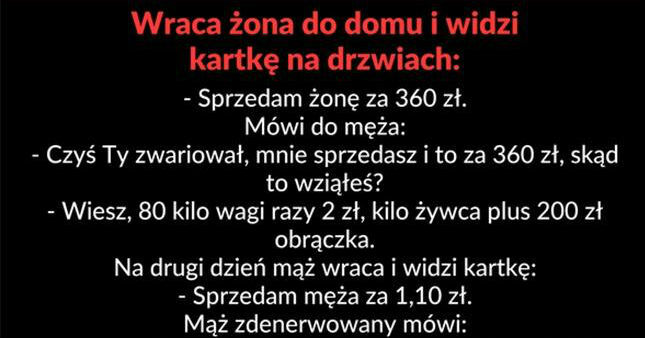 Sprzedam męża, tanio! 