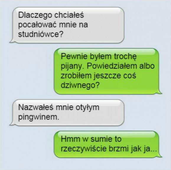 Dziwne zachowanie po alkoholu 