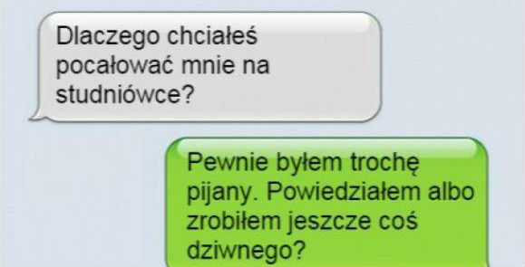 Dziwne zachowanie po alkoholu 