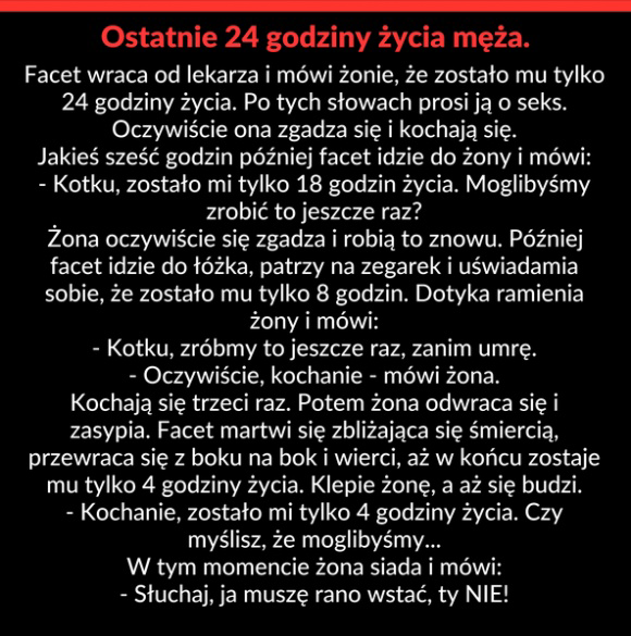 Ostatnie 24 godziny życia męża 