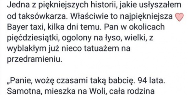 Poruszająca historia taksówkarza 
