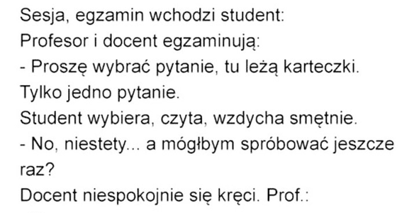 Student vs. egzamin