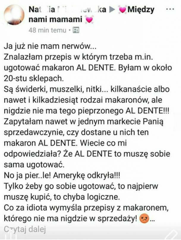 Problemy z al dente