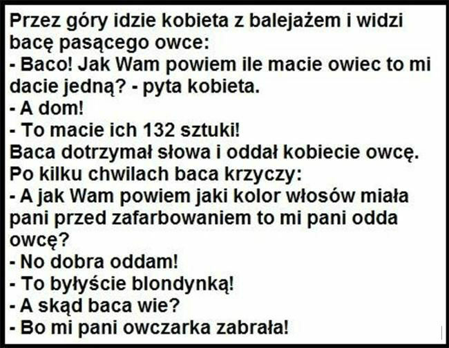 Kobieta i sprytny baca 