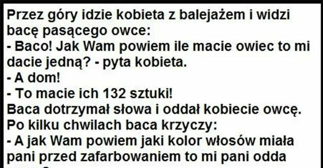 Kobieta i sprytny baca 