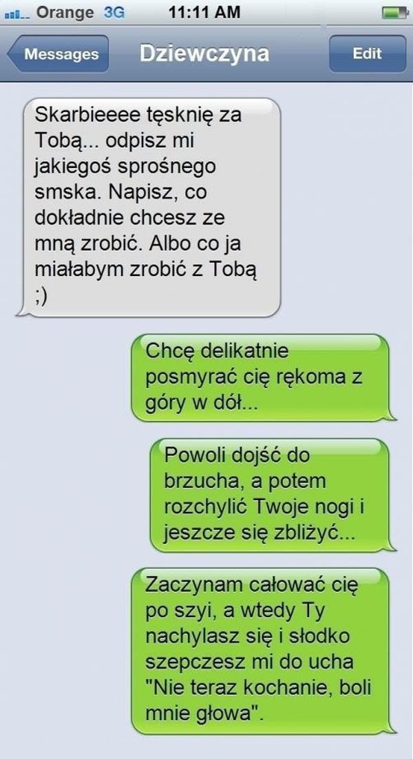 Sprośny sms